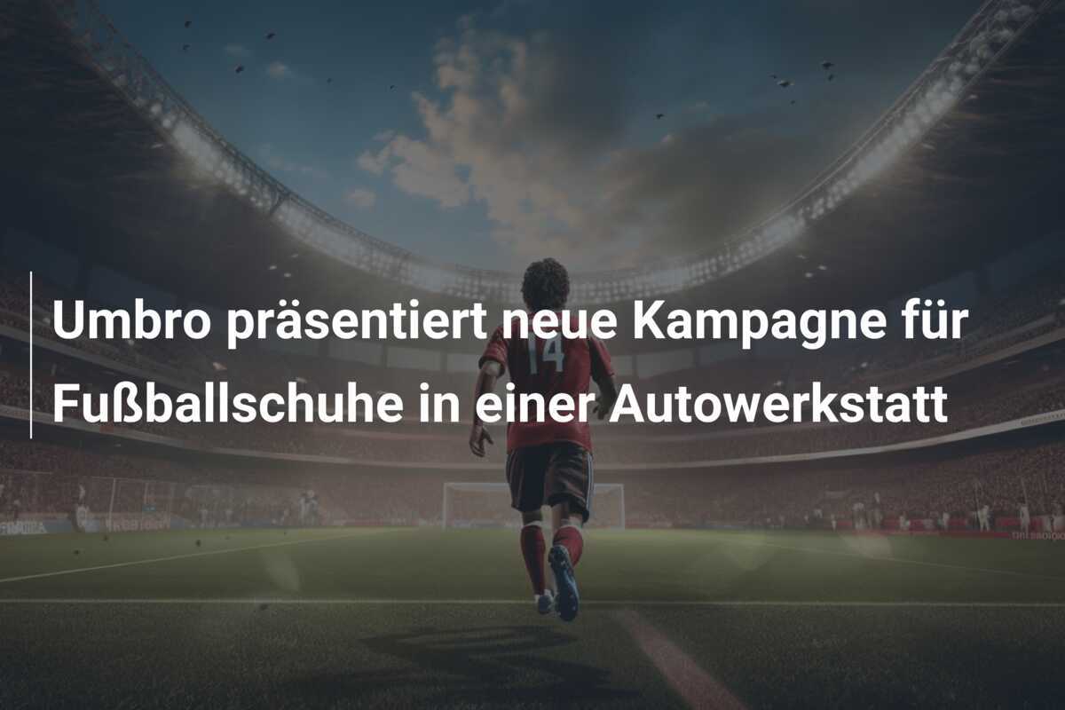Umbro präsentiert neue Kampagne für Fußballschuhe in einer Autowerkstatt