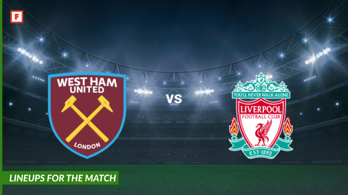 웨스트햄 vs 리버풀 선발 라인업 그래픽