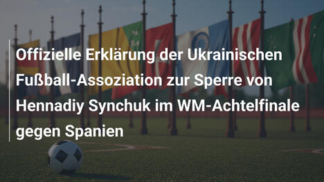 Offizielle Erklärung der Ukrainischen Fußball-Assoziation zur Sperre von Hennadiy Synchuk im WM-Achtelfinale gegen Spanien