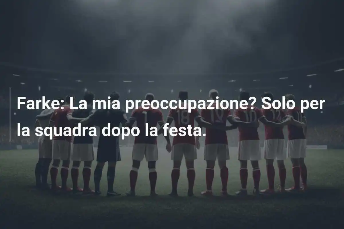 Farke: La mia preoccupazione? Solo per la squadra dopo la festa.