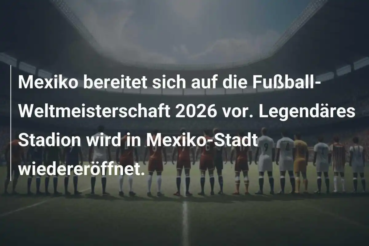 Mexiko bereitet sich auf die Fußball-Weltmeisterschaft 2026 vor. Legendäres Stadion wird in Mexiko-Stadt wiedereröffnet.