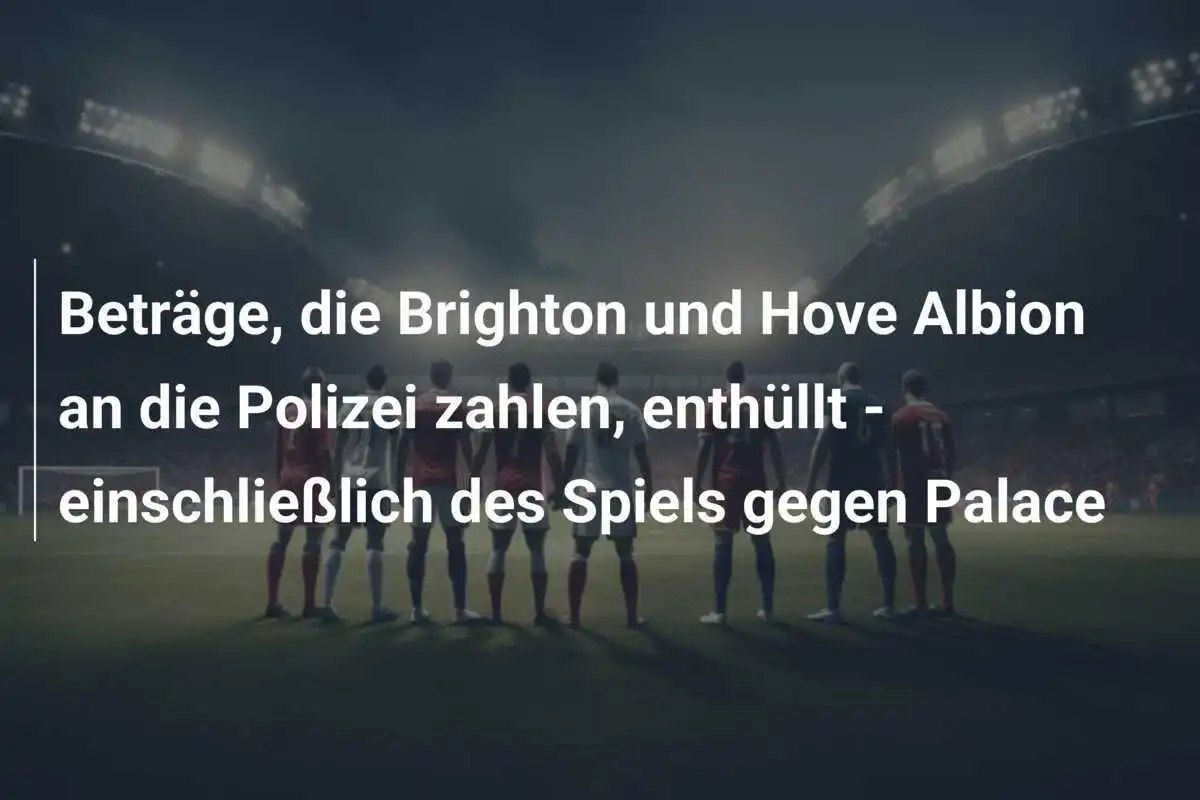 Beträge, die Brighton und Hove Albion an die Polizei zahlen, enthüllt - einschließlich des Spiels gegen Palace