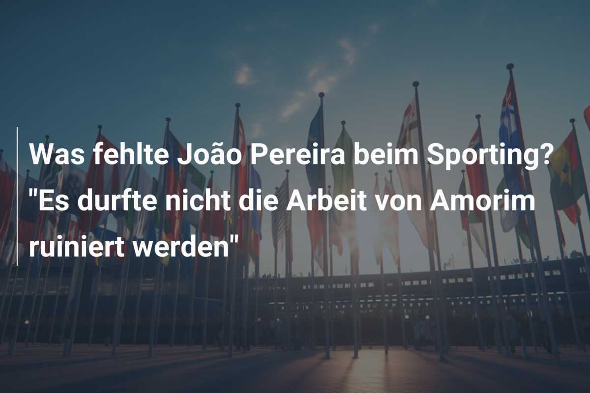 Was fehlte João Pereira beim Sporting? "Es durfte nicht die Arbeit von Amorim ruiniert werden"