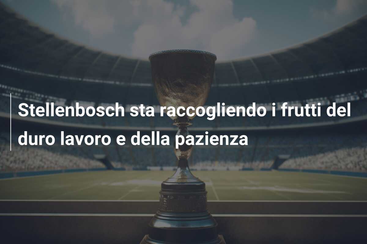 Stellenbosch sta raccogliendo i frutti del duro lavoro e della pazienza