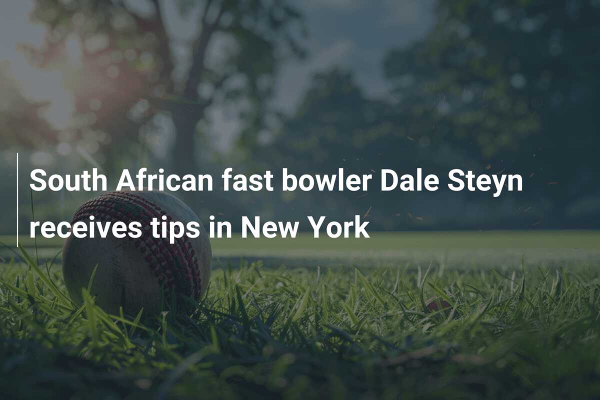 South African fast bowler Dale Steyn receives tips in New York ...