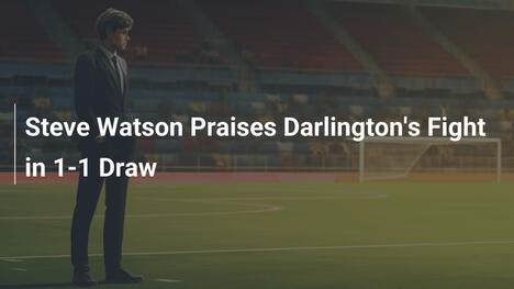 Steve Watson lobt Darlington-Kampf im 1:1-Unentschieden
