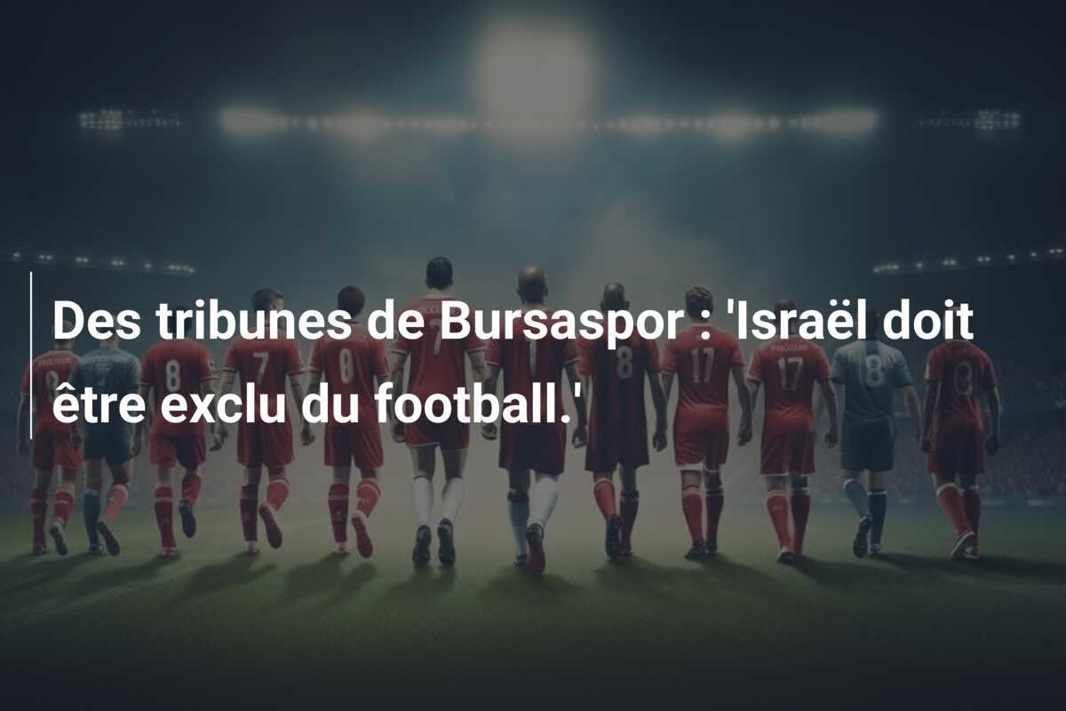 Des tribunes de Bursaspor : 'Israël doit être exclu du football.'