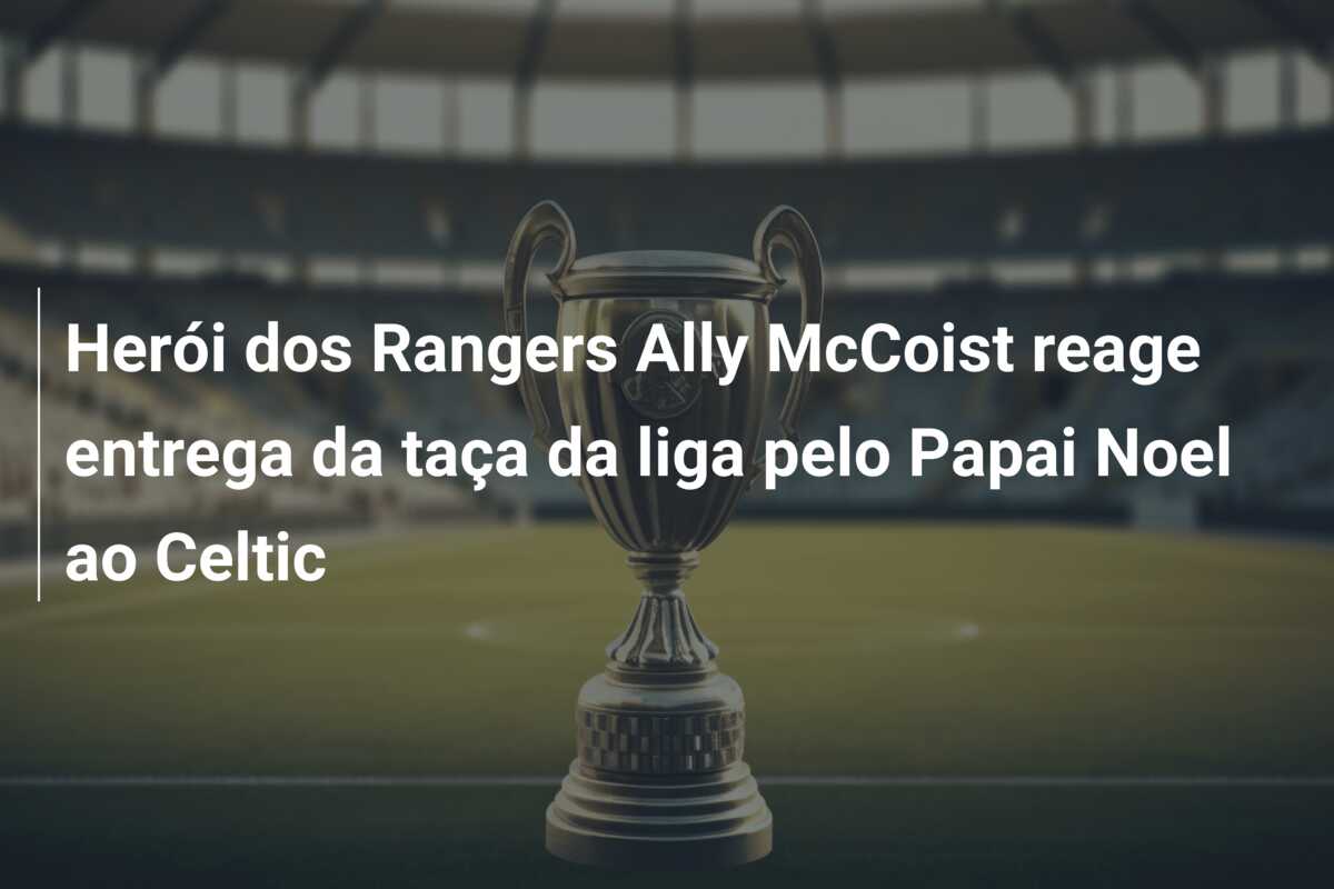 Herói dos Rangers Ally McCoist reage entrega da taça da liga pelo Papai Noel ao Celtic