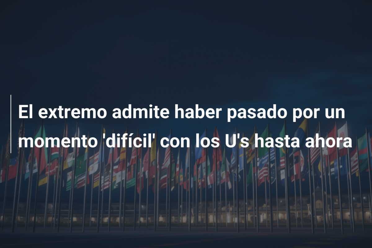 El extremo admite haber pasado por un momento 'difícil' con los U's hasta ahora