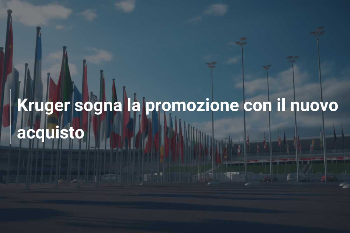 Kruger sogna la promozione con il nuovo acquisto