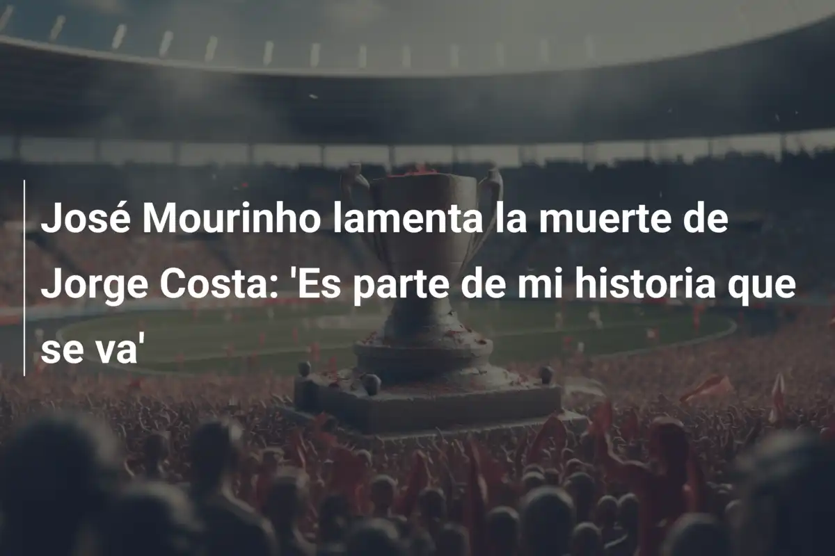 José Mourinho lamenta la muerte de Jorge Costa: 'Es parte de mi historia que se va'