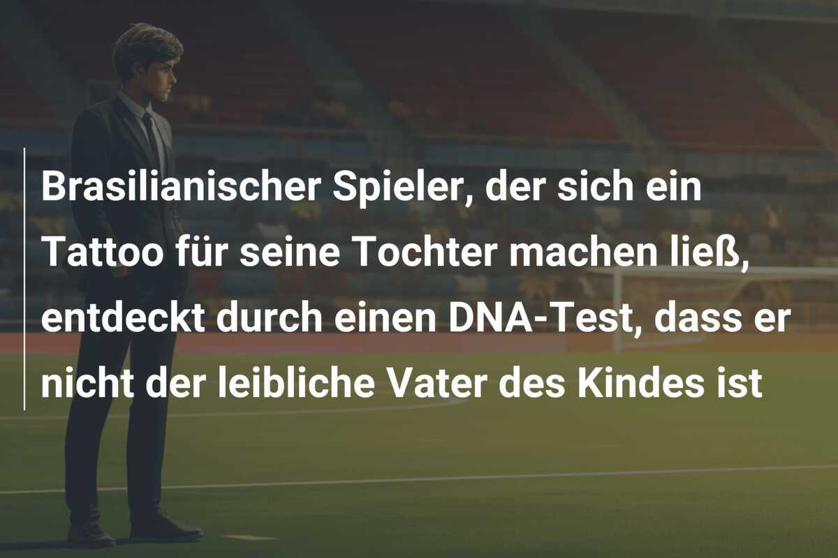 Brasilianischer Spieler, der sich ein Tattoo für seine Tochter machen ließ, entdeckt durch einen DNA-Test, dass er nicht der leibliche Vater des Kindes ist