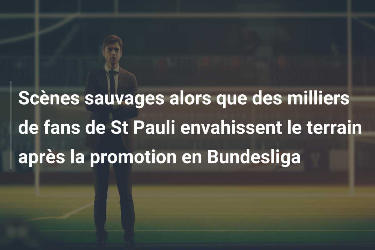Scènes sauvages alors que des milliers de fans de St Pauli envahissent le terrain après la promotion en Bundesliga