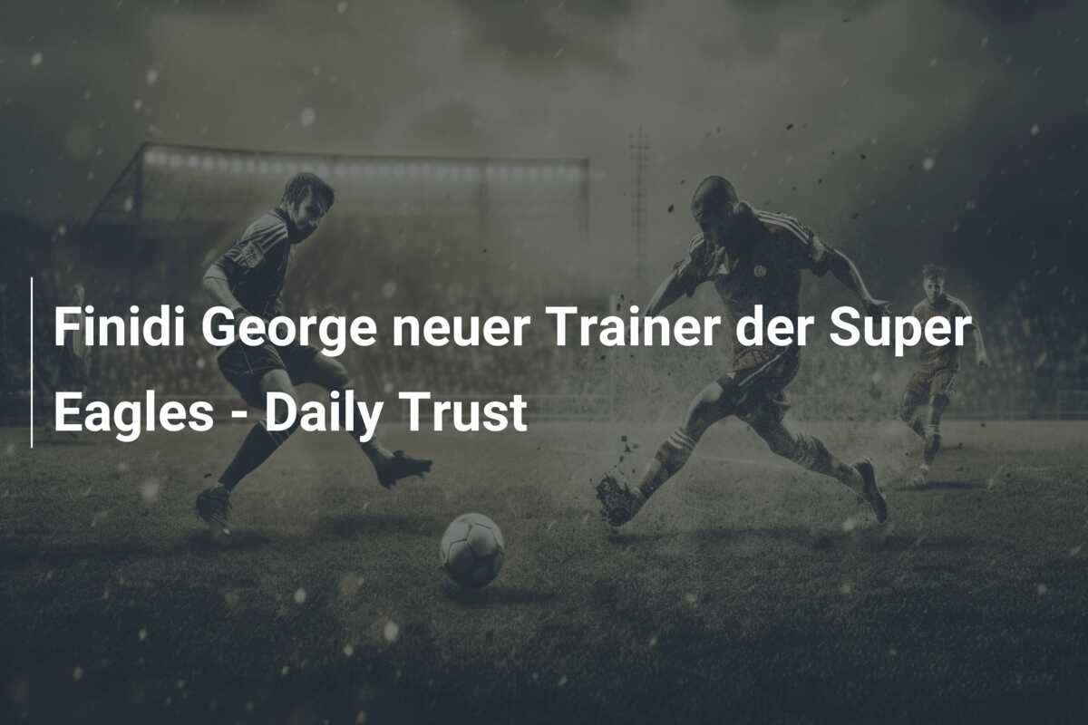 Finidi George neuer Trainer der Super Eagles – Daily Trust