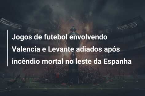 Jogos de futebol envolvendo Valencia e Levante adiados após incêndio mortal no leste da Espanha