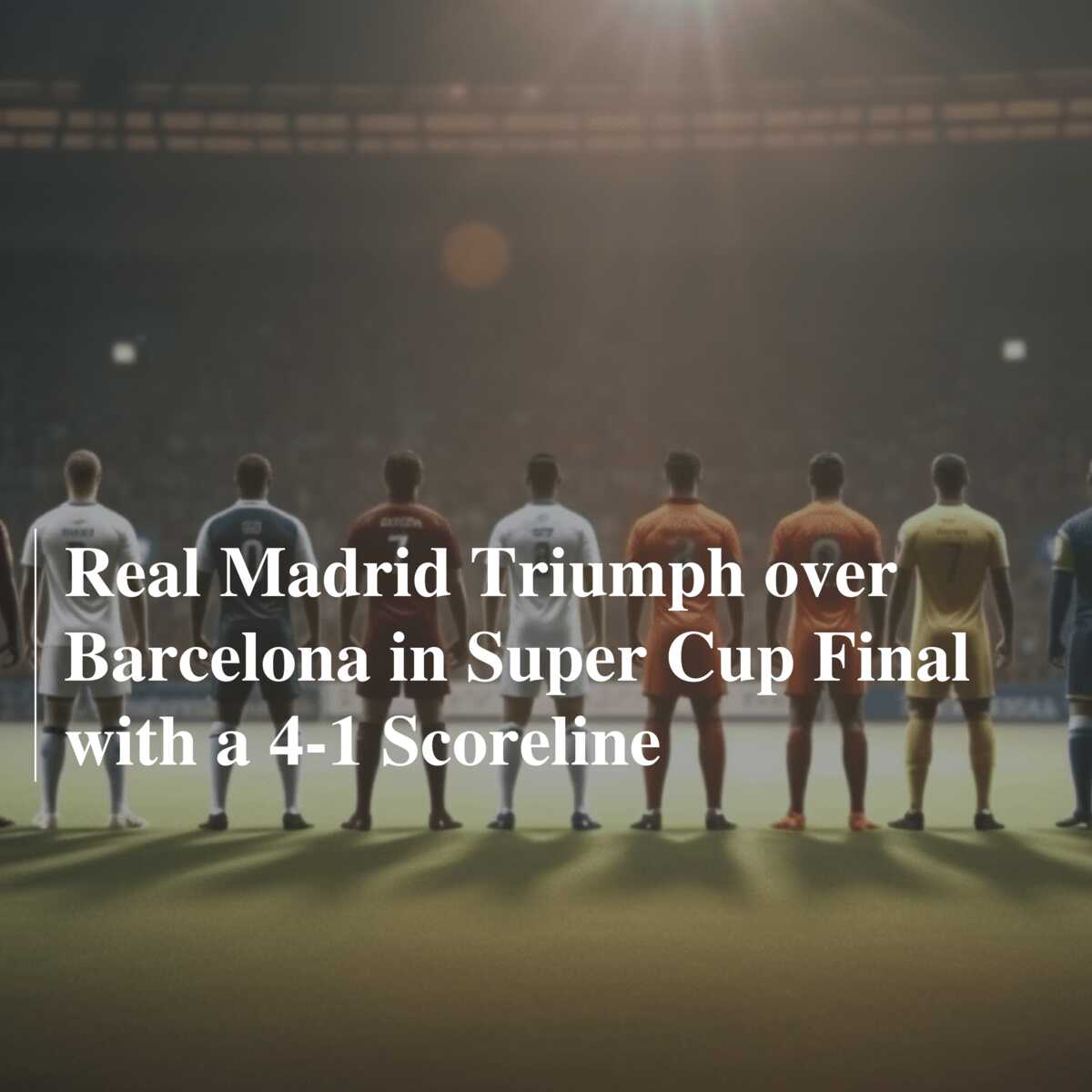 Real Madrid Triumph over Barcelona in Super Cup Final with a 4-1 Scoreline  