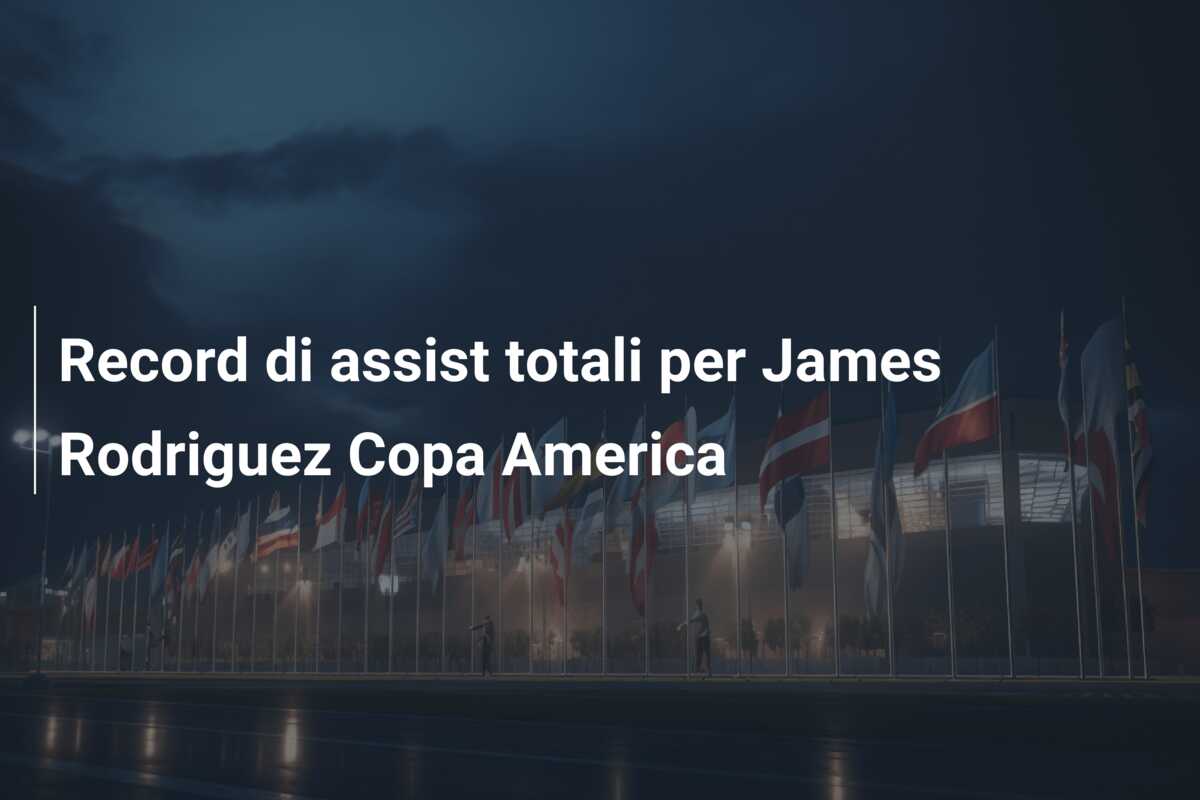 Record di assist totali per James Rodriguez Copa America