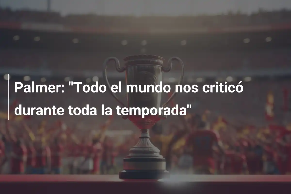 Palmer: "Todo el mundo nos criticó durante toda la temporada"
