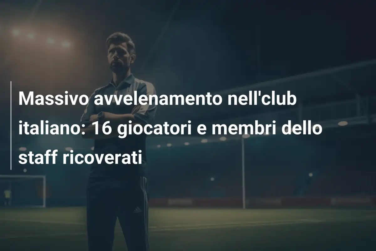 Massivo avvelenamento nell'club italiano: 16 giocatori e membri dello staff ricoverati