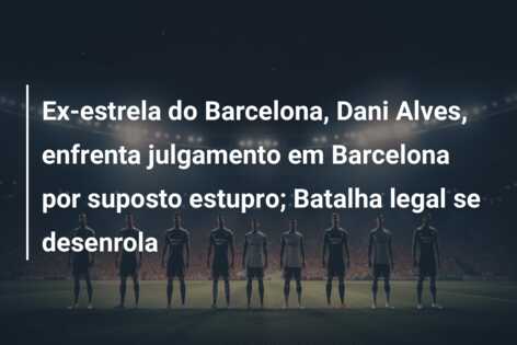 Ex-estrela do Barcelona, Dani Alves, enfrenta julgamento em Barcelona por suposto estupro; Batalha legal se desenrola
