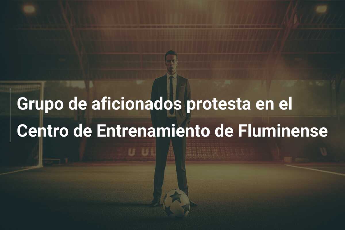 Grupo de aficionados protesta en el Centro de Entrenamiento de Fluminense