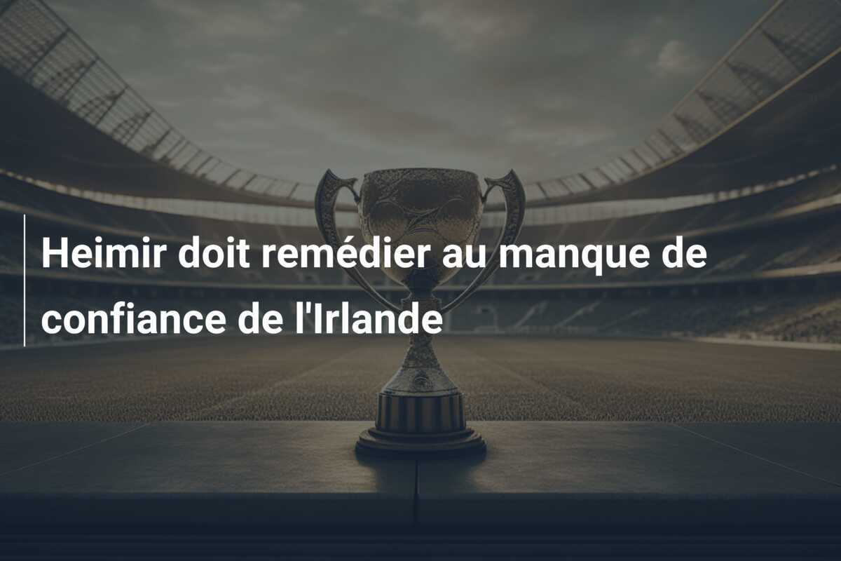 Heimir doit remédier au manque de confiance de l'Irlande