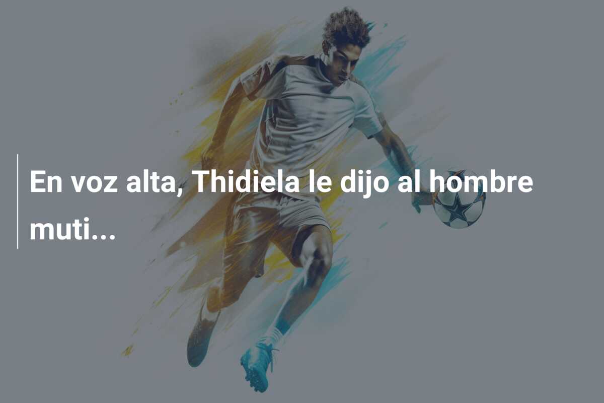 En voz alta, Thidiela le dijo al hombre muti…