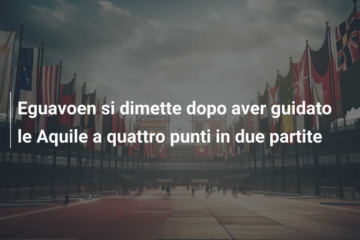 Eguavoen si dimette dopo aver guidato le Aquile a quattro punti in due partite