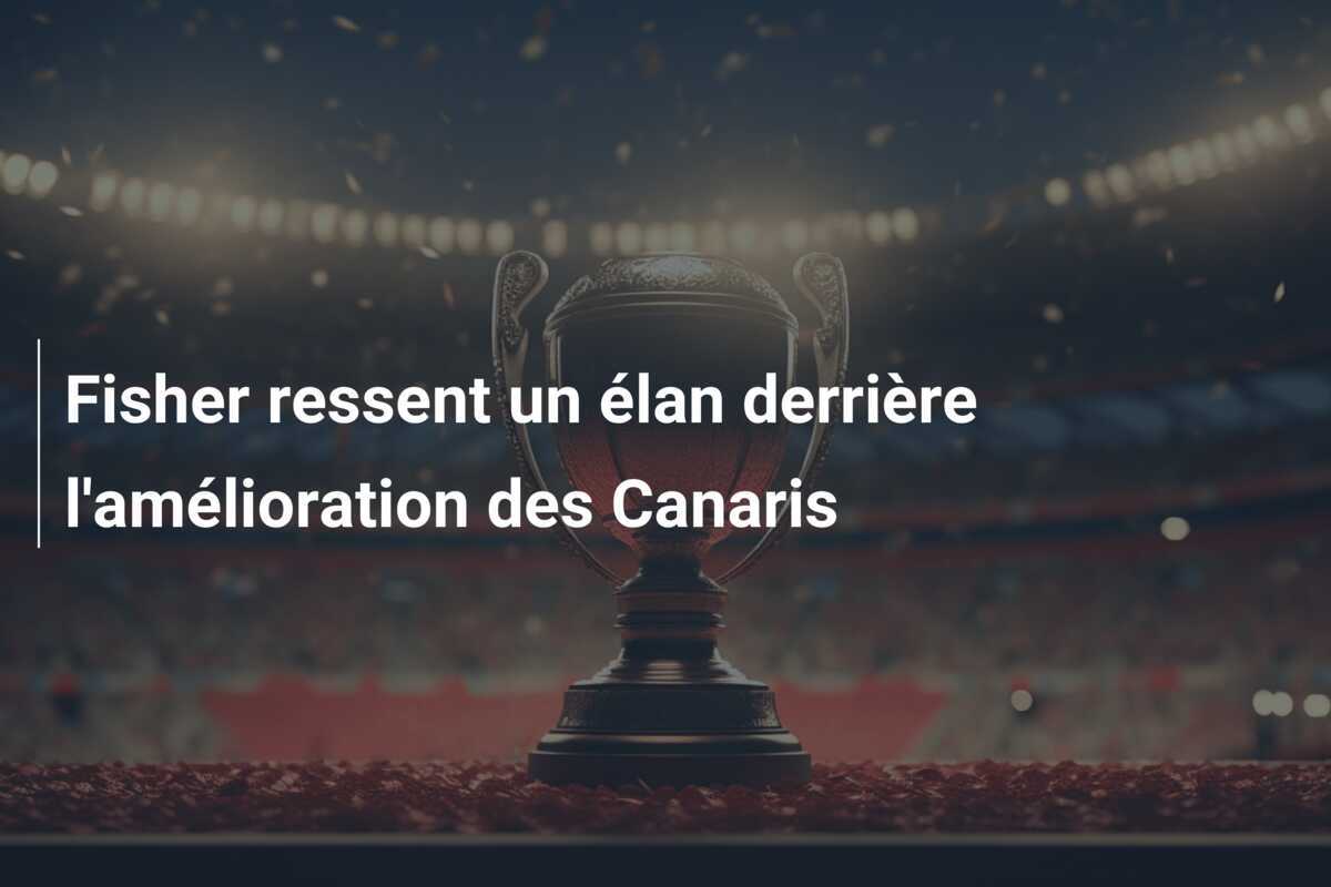 Fisher ressent un élan derrière l'amélioration des Canaris