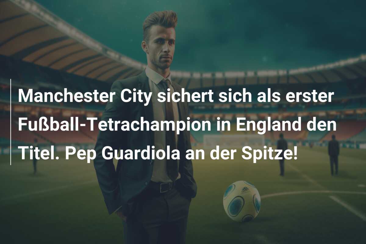 Manchester City sichert sich als erster Fußball-Tetrachampion in England den Titel. Pep Guardiola an der Spitze!