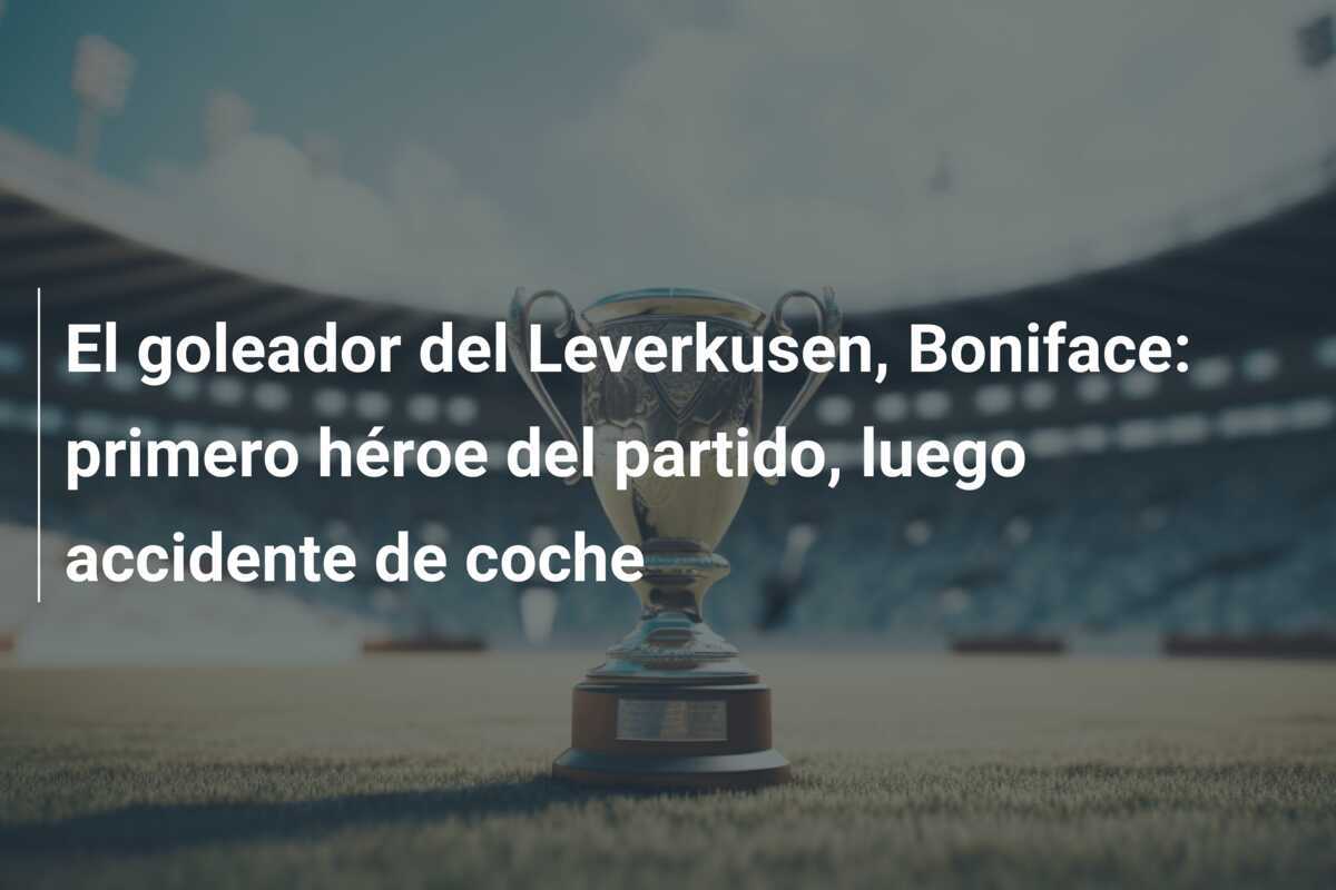 El goleador del Leverkusen, Boniface: primero héroe del partido, luego accidente de coche