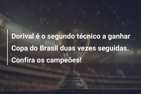 Dorival Júnior pode se tornar o primeiro técnico a levar duas Copas do  Brasil consecutivas, Esporte