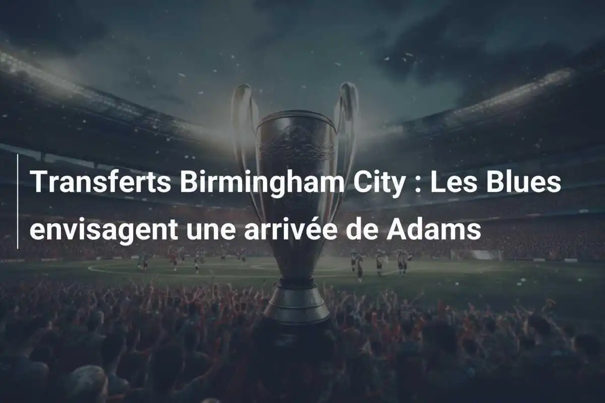 Transferts Birmingham City : Les Blues envisagent une arrivée de Adams