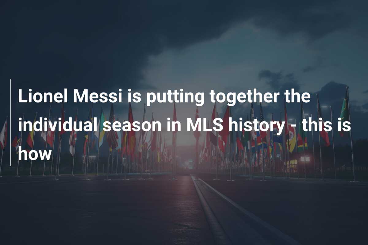 Lionel Messi is putting together the individual season in MLS history – this is how
