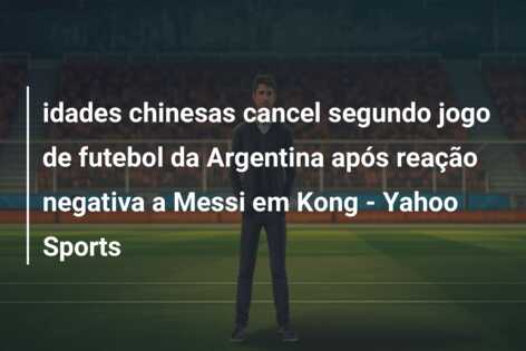 idades chinesas cancel segundo jogo de futebol da Argentina após reação negativa a Messi em Kong – Yahoo Sports