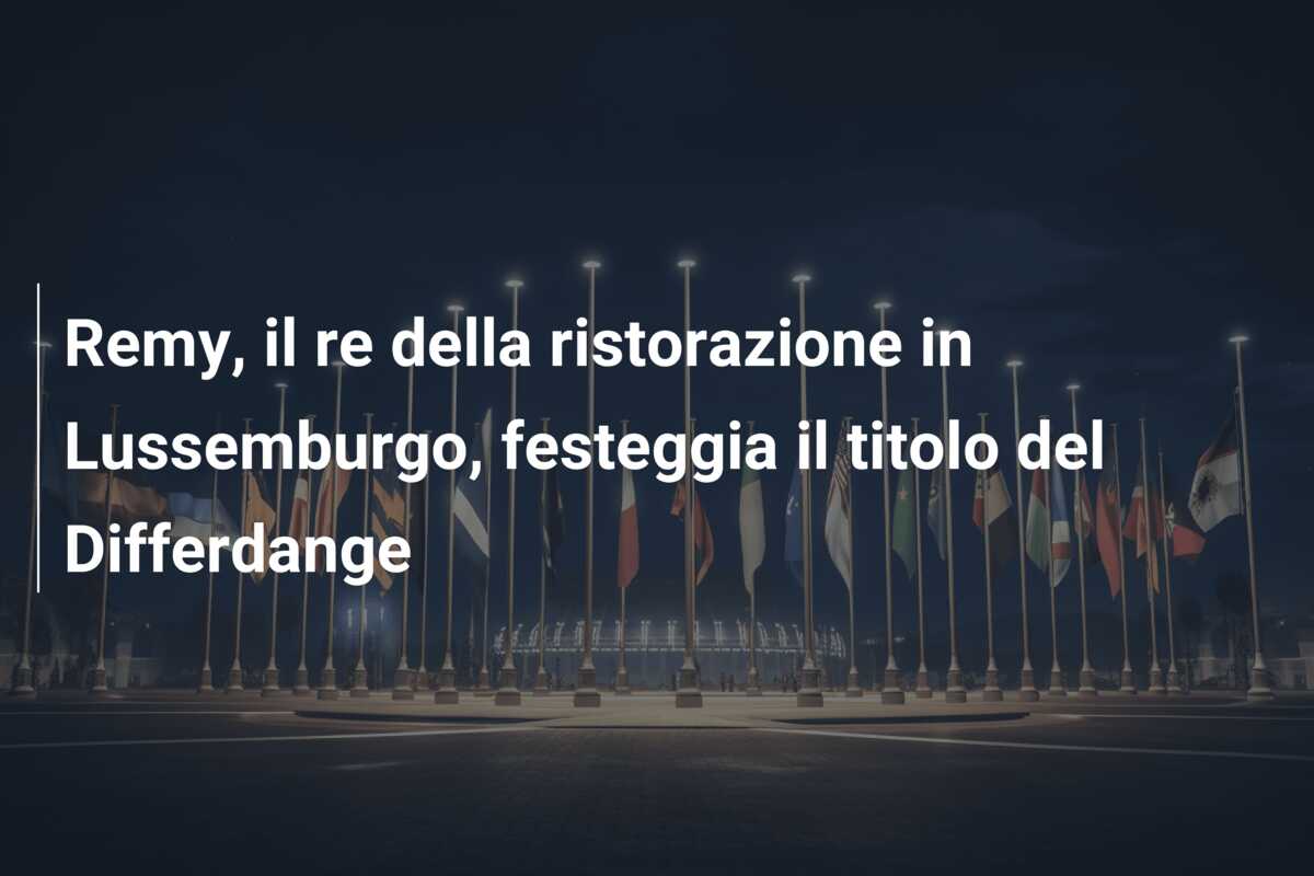 Remy, il re della ristorazione in Lussemburgo, festeggia il titolo del Differdange