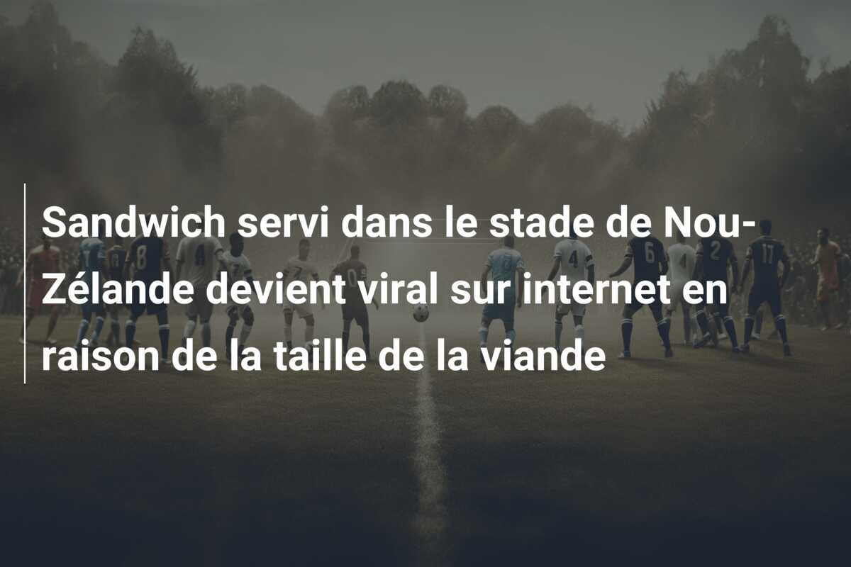 Sandwich servi dans le stade de Nou-Zélande devient viral sur internet en raison de la taille de la viande
