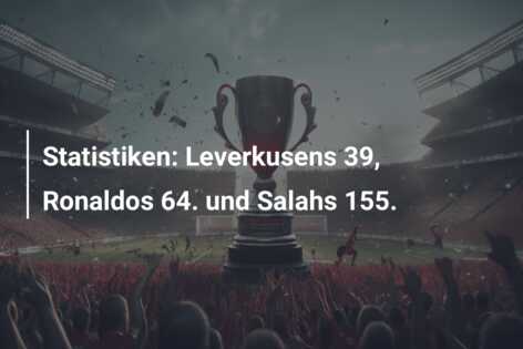 Statistiken: Leverkusens 39, Ronaldos 64. und Salahs 155.
