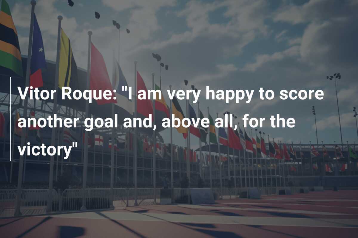 Vitor Roque "Estoy muy feliz de marcar otro gol y, sobre todo, por la