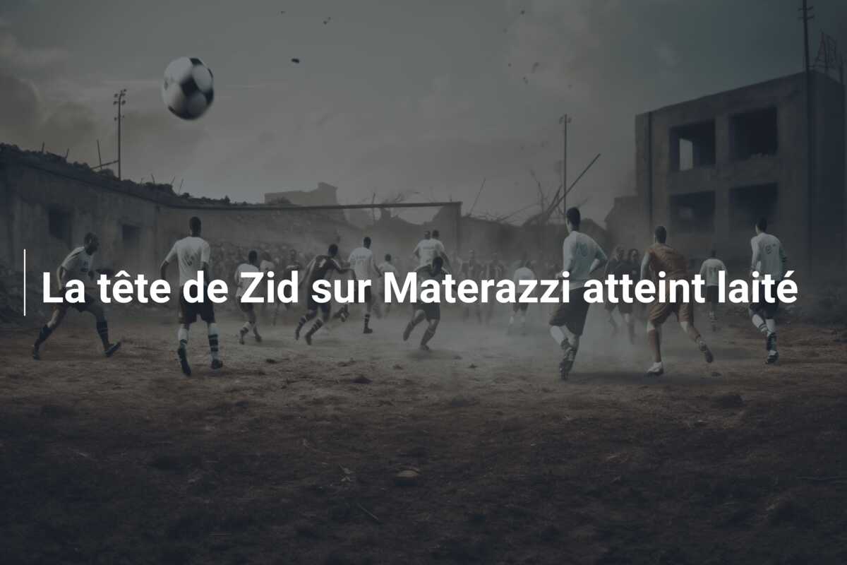 La tête de Zid sur Materazzi atteint laité