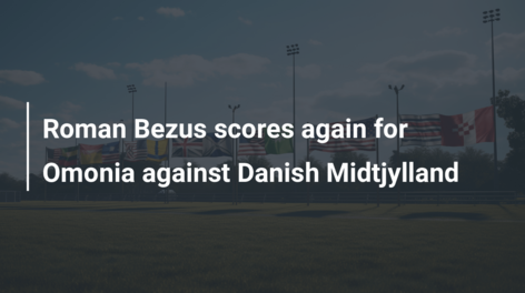 Roman Bezus scores again for Omonia against Danish Midtjylland