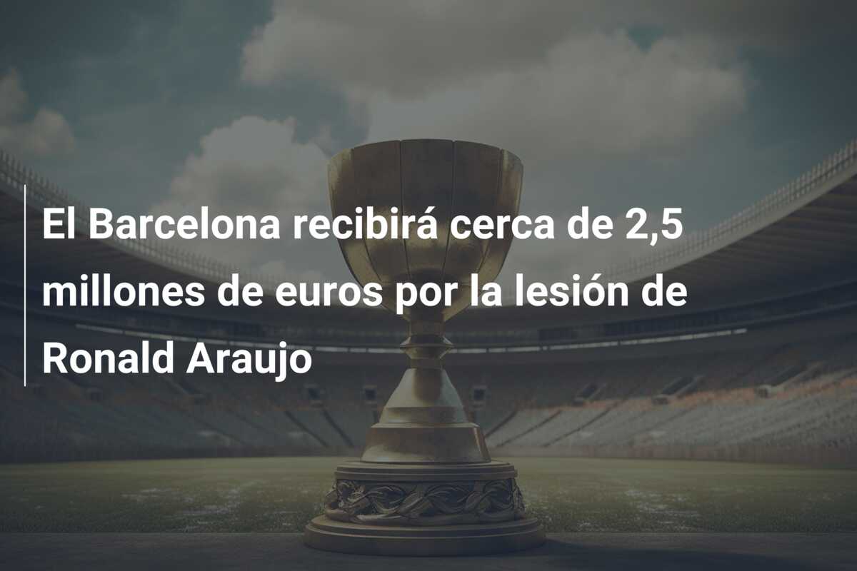 El Barcelona recibirá cerca de 2,5 millones de euros por la lesión de Ronald Araujo
