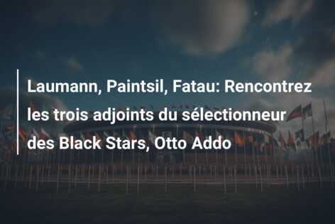 Laumann, Paintsil, Fatau: Rencontrez les trois adjoints du sélectionneur des Black Stars, Otto Addo