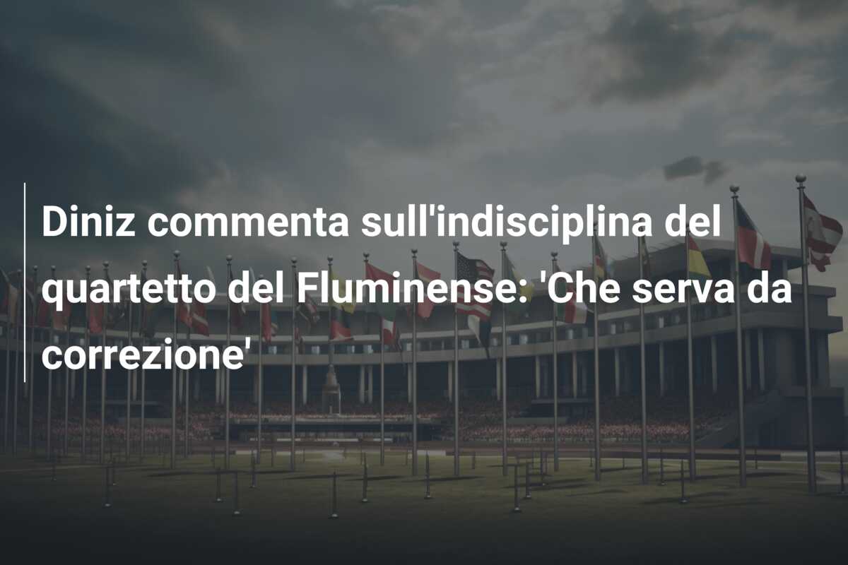 Diniz commenta sull’indisciplina del quartetto del Fluminense: ‘Che serva da correzione’