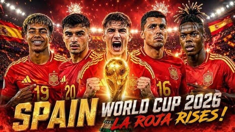 푸트붐 선정 2026 WC 우승 후보: 스페인
