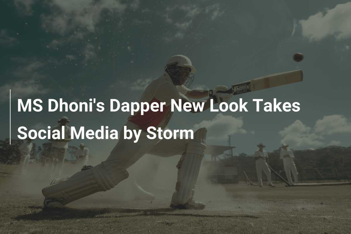 MS Dhoni's Dapper New Look Takes Social Media by Storm