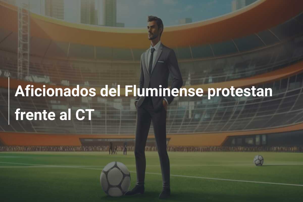 Aficionados del Fluminense protestan frente al CT