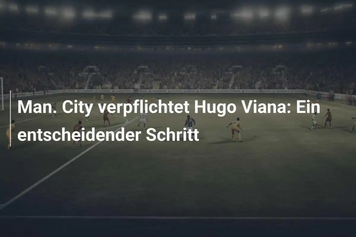 Man. City verpflichtet Hugo Viana: Ein entscheidender Schritt