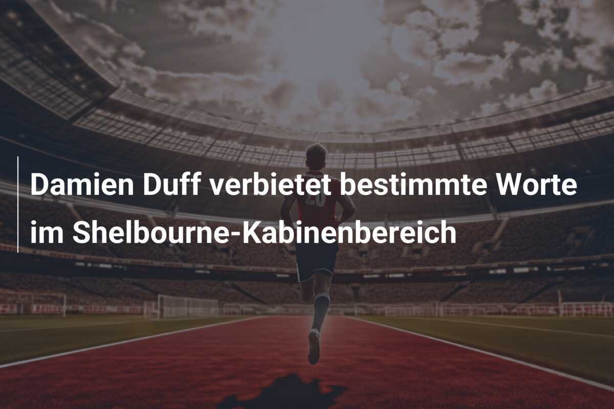 Damien Duff verbietet bestimmte Worte im Shelbourne-Kabinenbereich