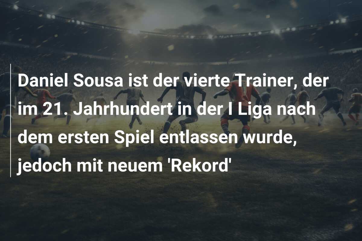 Daniel Sousa ist der vierte Trainer, der im 21. Jahrhundert in der I Liga nach dem ersten Spiel entlassen wurde, jedoch mit neuem ‘Rekord’